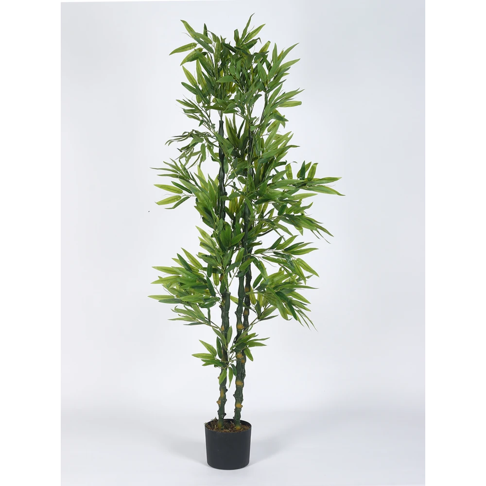 Artificial Plant 59inch Artificial Real Touch Bamboo Plant With Black Pot |Home Decor,Office Decor Perfect decor Gift,Set of 1