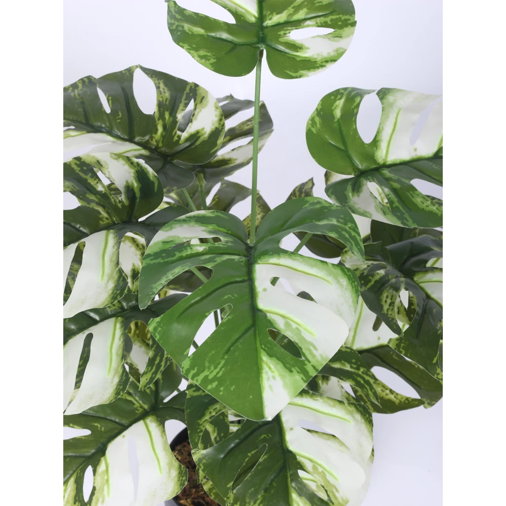 Artificial Plant 27inch Artificial Real Touch Calathea With Black Pot |Home Decor,Office Decor Perfect decor Gift,Set of 1