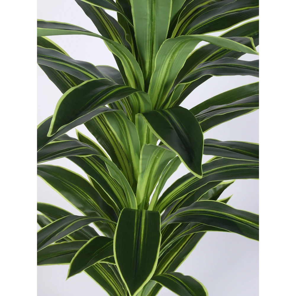 Artificial Plant 47inch Artificial Real Touch Dracaena Plants With Black Pot|Home Decor,Office Decor Perfect Housewarming Gift,Set of 1
