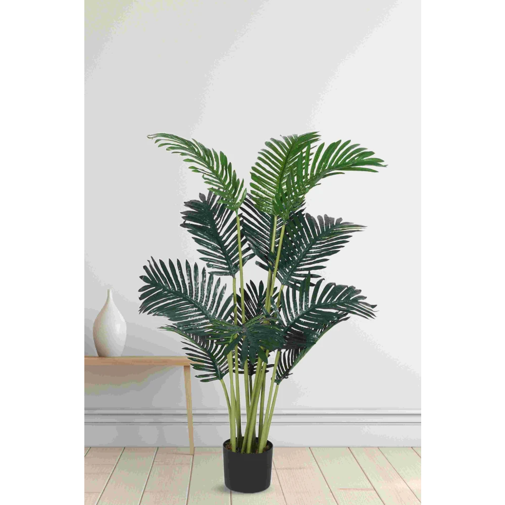 Artificial Plant 47inch Artificial Areca Plants With Black Pot|Home Decor,Office Decor Perfect Housewarming Gift,Set of 1