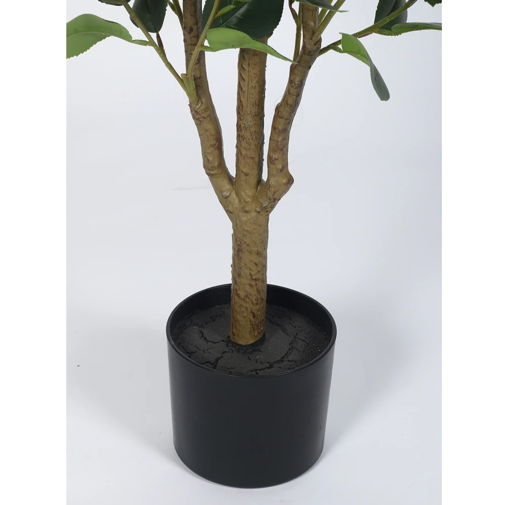 Artificial Plant  37inch Artificial Real Touch Camellia Rose Flowers Plants With Black Pot|Home Decor,Office Decor Perfect Gift,Set of 1