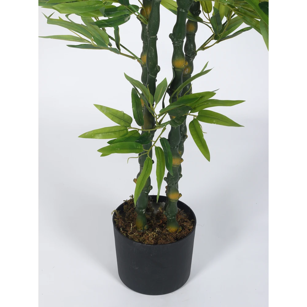 Artificial Plant 59inch Artificial Real Touch Bamboo Plant With Black Pot |Home Decor,Office Decor Perfect decor Gift,Set of 1