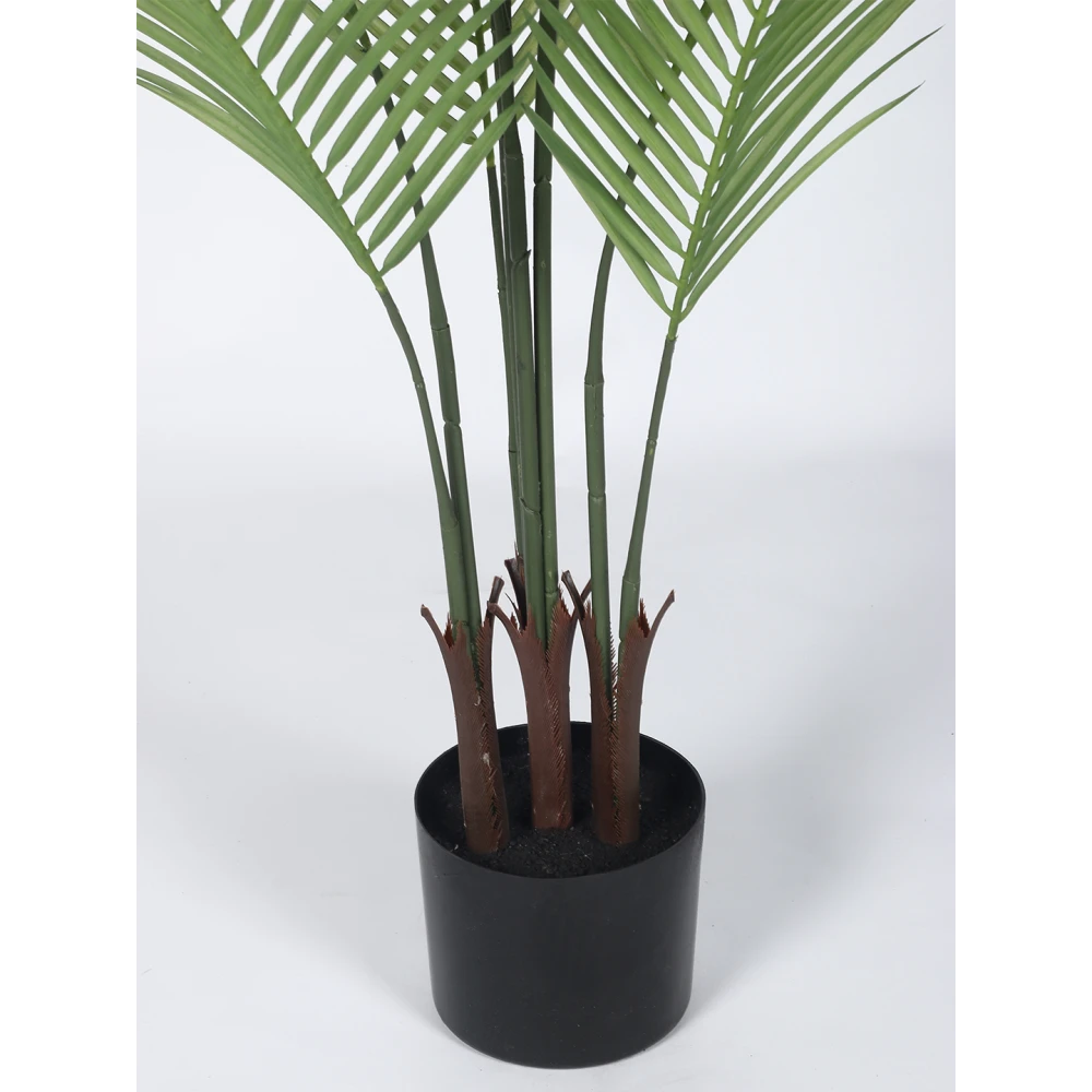 Artificial Plant  51inch Artificial Real Touch Areca Palm Plants big Leaves With Black Pot|Home Decor,Office Decor Perfect Gift,Set of 1