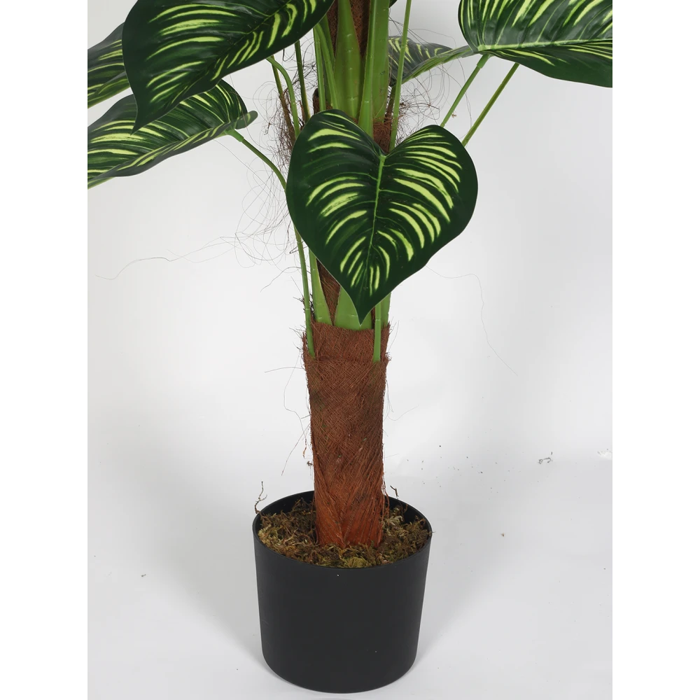 Artificial Plant  47inch Artificial Real Touch Calathea Plants With Black Pot |Home Decor,Office Decor Perfect decor Gift,Set of 1