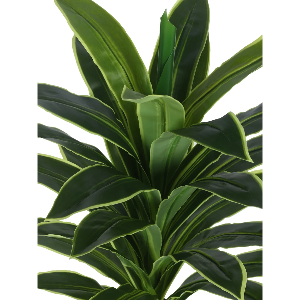 Artificial Plant 33inch Artificial Real Touch Dracaena Plants With Black Pot|Home Decor,Office Decor Perfect Housewarming Gift,Set of 1