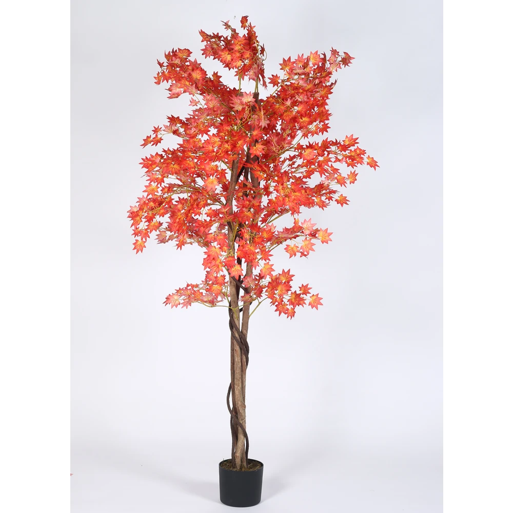 Artificial Plant 62inch Artificial Mini Maple Plant With Black Pot |Home Decor,Office Decor Perfect decor Gift,Set of 1