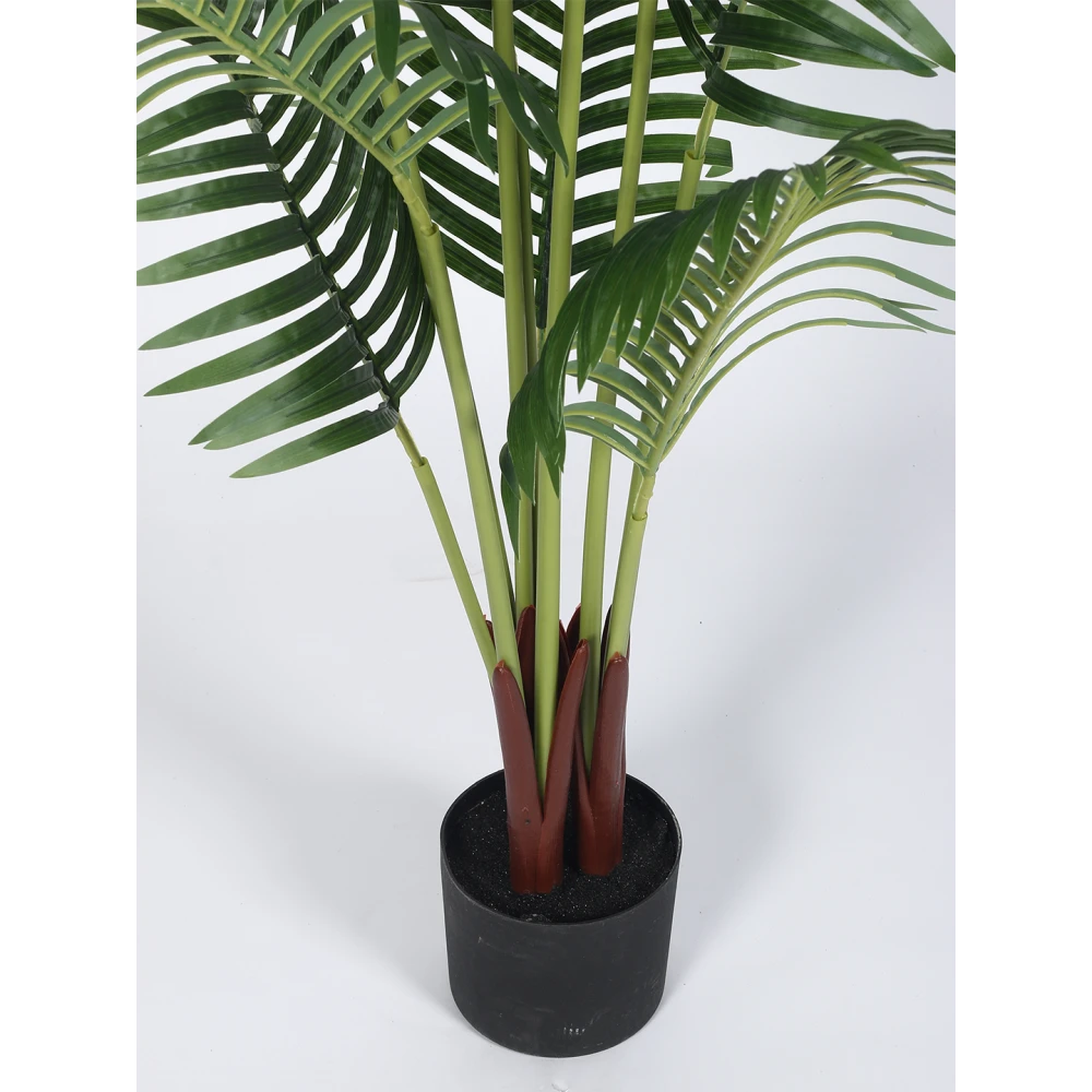 Artificial Plant 47inch Artificial Real Touch Areca Palm Plant With Black Pot |Home Decor,Office Decor Perfect Housewarming Gift,Set of 1