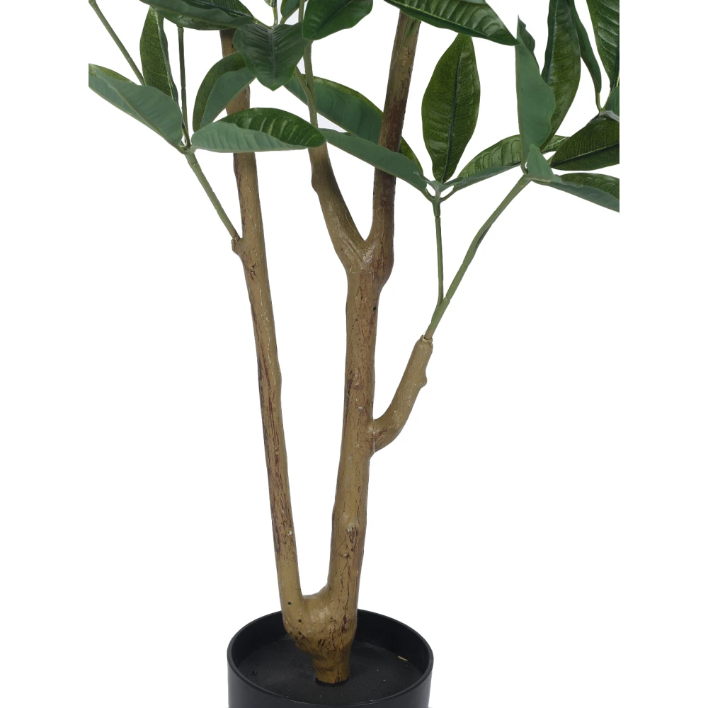 Artificial Plant  51inch Artificial Real Touch Pachira Plants With Black Pot|Home Decor,Office Decor Perfect Housewarming Gift,Set of 1