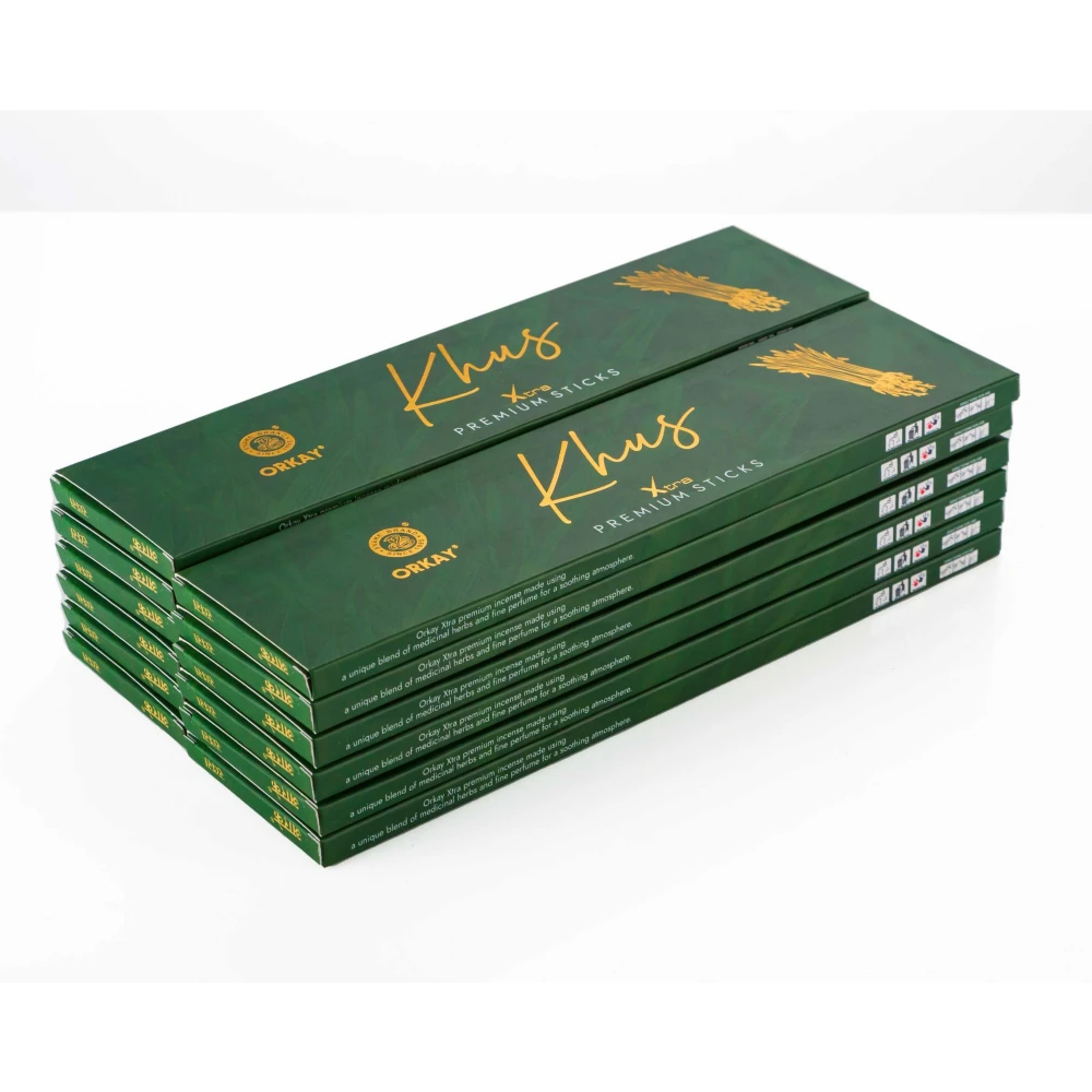 Orkay Khus 10 sticks || Pack of 12 || Contains 120 sticks Khus (10, Set of 12)