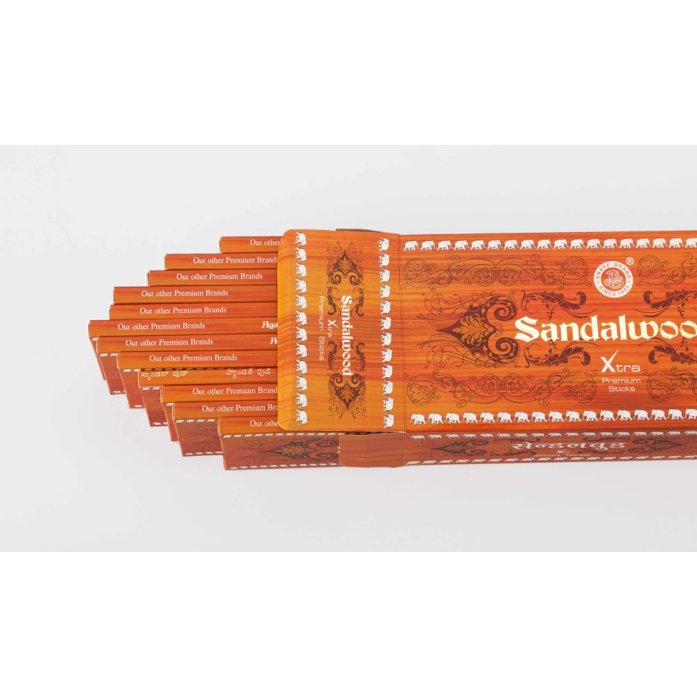 Orkay Sandalwood 10 sticks || Pack of 12 || Contains 120 sticks Sandalwood (10, Set of 12)