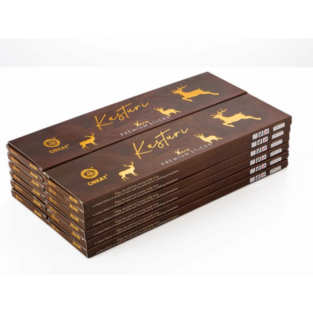 Orkay Kasturi 10 sticks || Pack of 12 || Contains 120 sticks Kasturi (10, Set of 12)