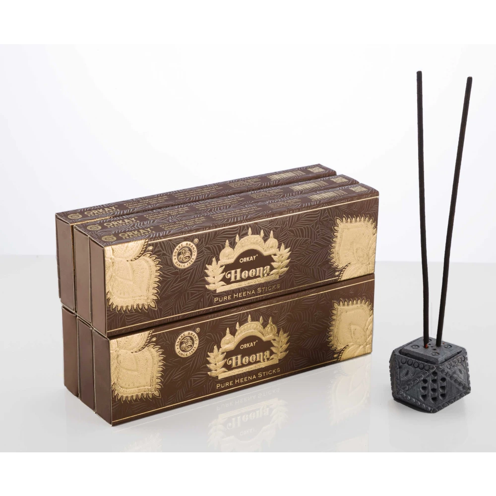 Orkay Pure Henna 10 sticks || Pack of 12 || Contains 120 sticks Heena (10, Set of 12)
