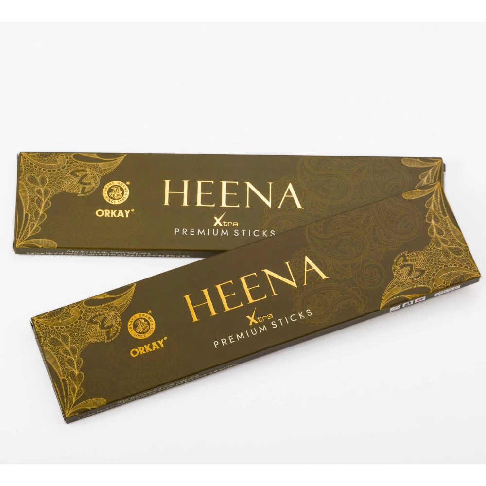 Orkay Heena 10 sticks || Pack of 12 || Contains 120 sticks Sandalwood (10, Set of 12)