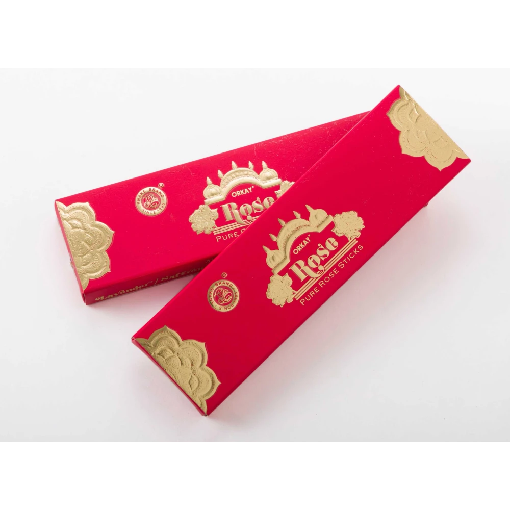Orkay Pure Rose 10 sticks || Pack of 6 || Contains 60 sticks Rose (10, Set of 6)