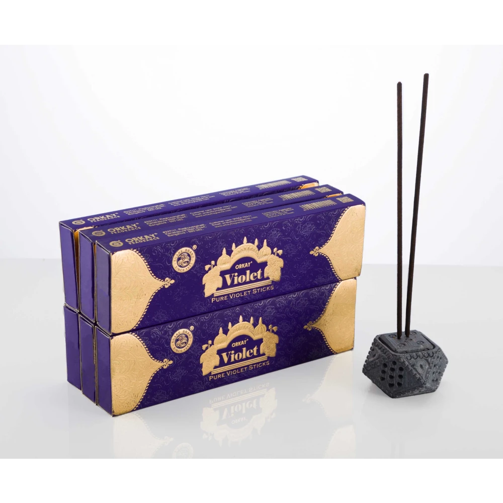 Orkay Pure Voilet 10 sticks || Pack of 12 || Contains 120 sticks Violet (10, Set of 12)