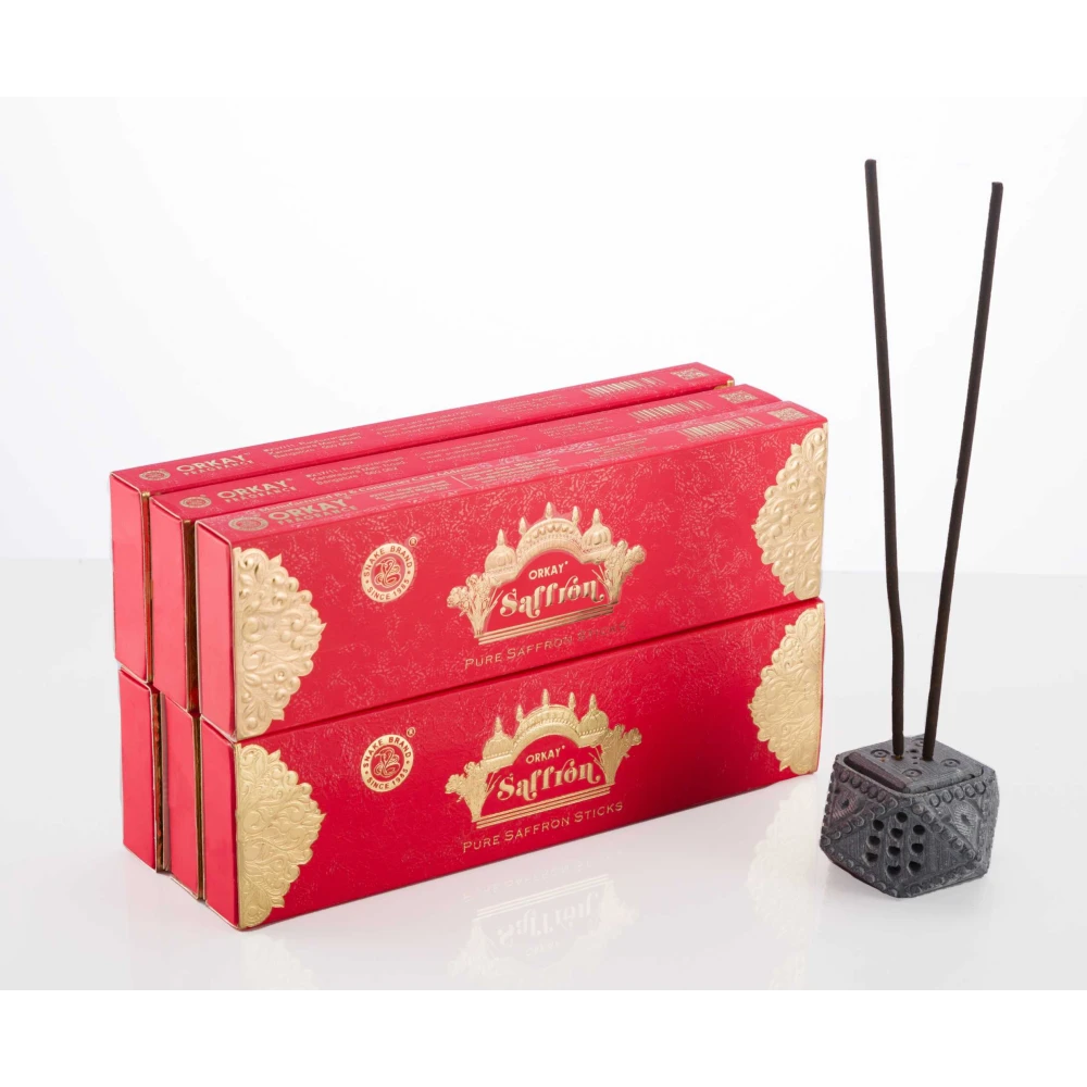 Orkay Pure Saffron 10 sticks || Pack of 6 || Contains 60 sticks Saffron (10, Set of 6)