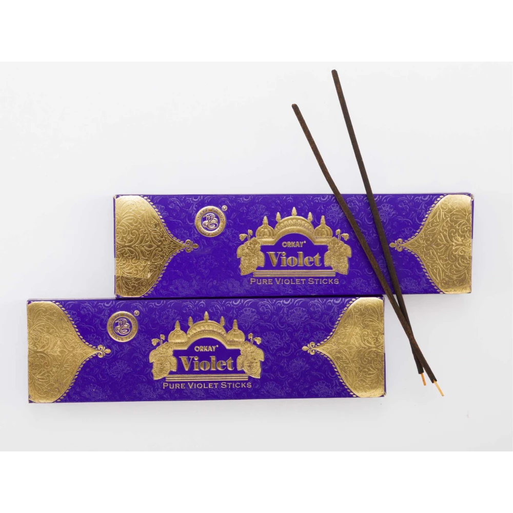 Orkay Pure Voilet 10 sticks || Pack of 12 || Contains 120 sticks Violet (10, Set of 12)