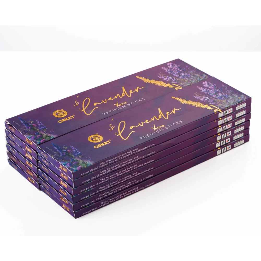 Orkay Lavender 10 sticks || Pack of 12 || Contains 120 sticks Lavender (10, Set of 12)