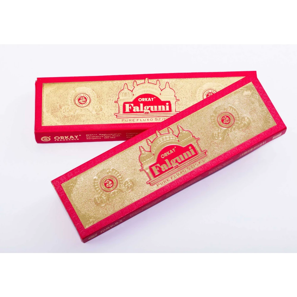 Orkay Pure Red Falguni 10 sticks || Pack of 12 || Contains 120 sticks Red Falguni (10, Set of 12)