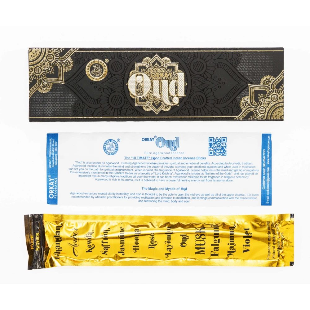 Orkay Pure Oud 10 sticks || Pack of 6 || Contains 60 sticks Oud (10, Set of 6)