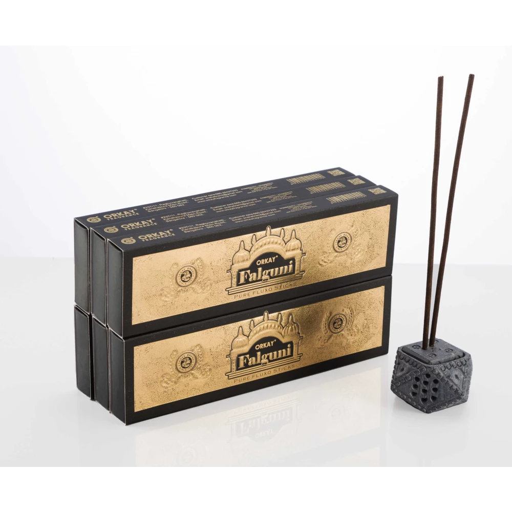 Orkay Pure Black Falguni 10 sticks || Pack of 6 || Contains 60 sticks Black Falguni (10, Set of 6)