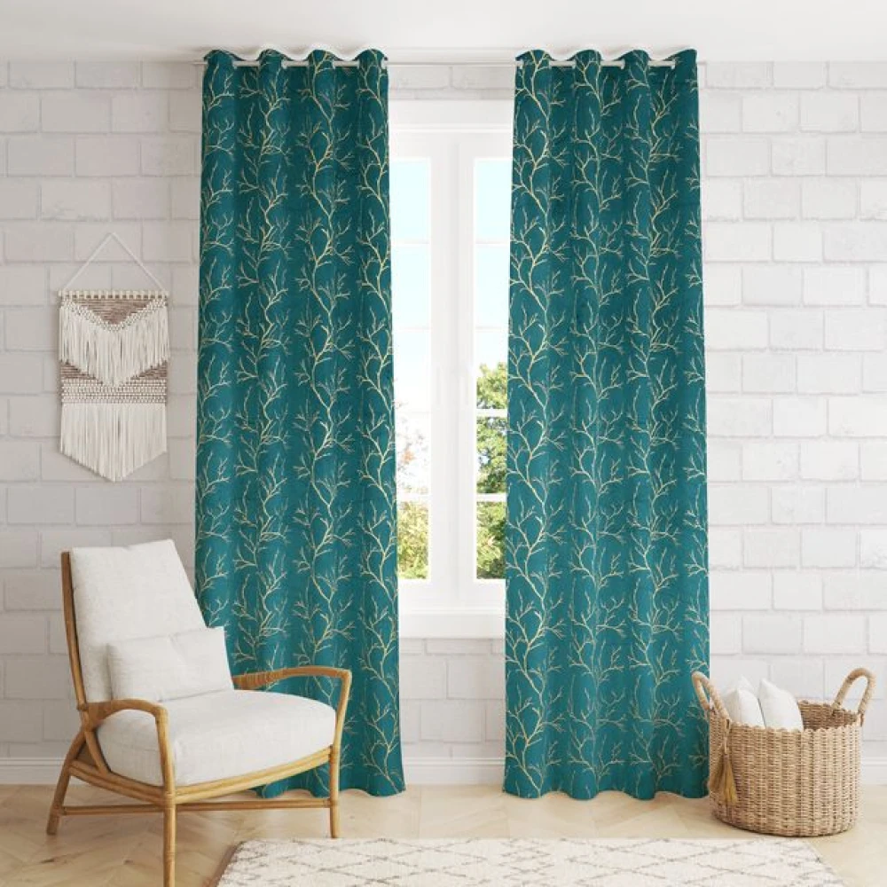 Luxury Room Darkening Polyester Window Curtains for Sliding Window