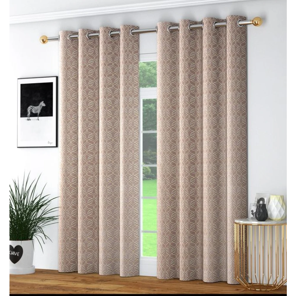 Premium Room Darkening Polyester Window Curtains for Home Window brown