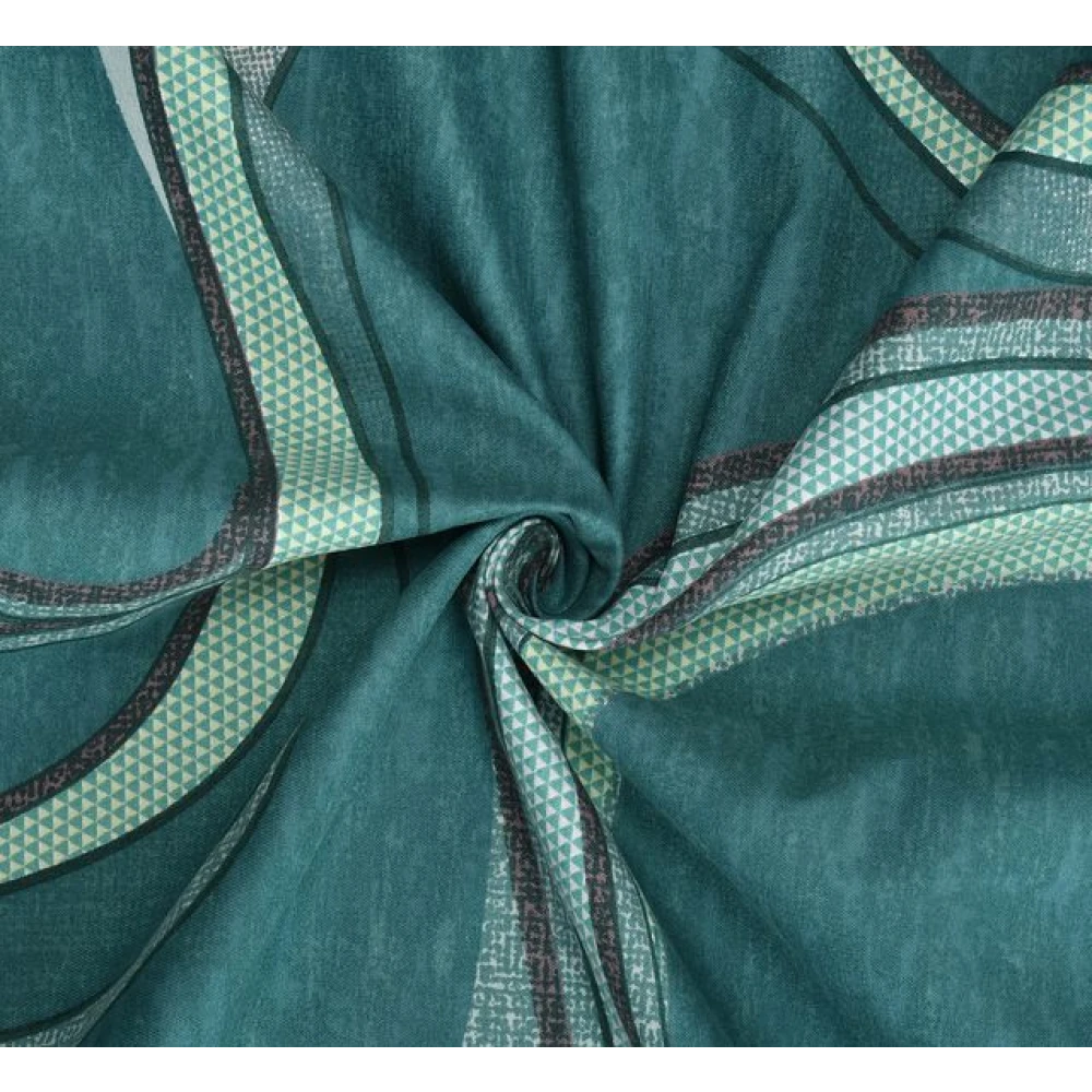 Glace Cotton Double Bed Fitted Bedding Set with 2 Pillow Covers