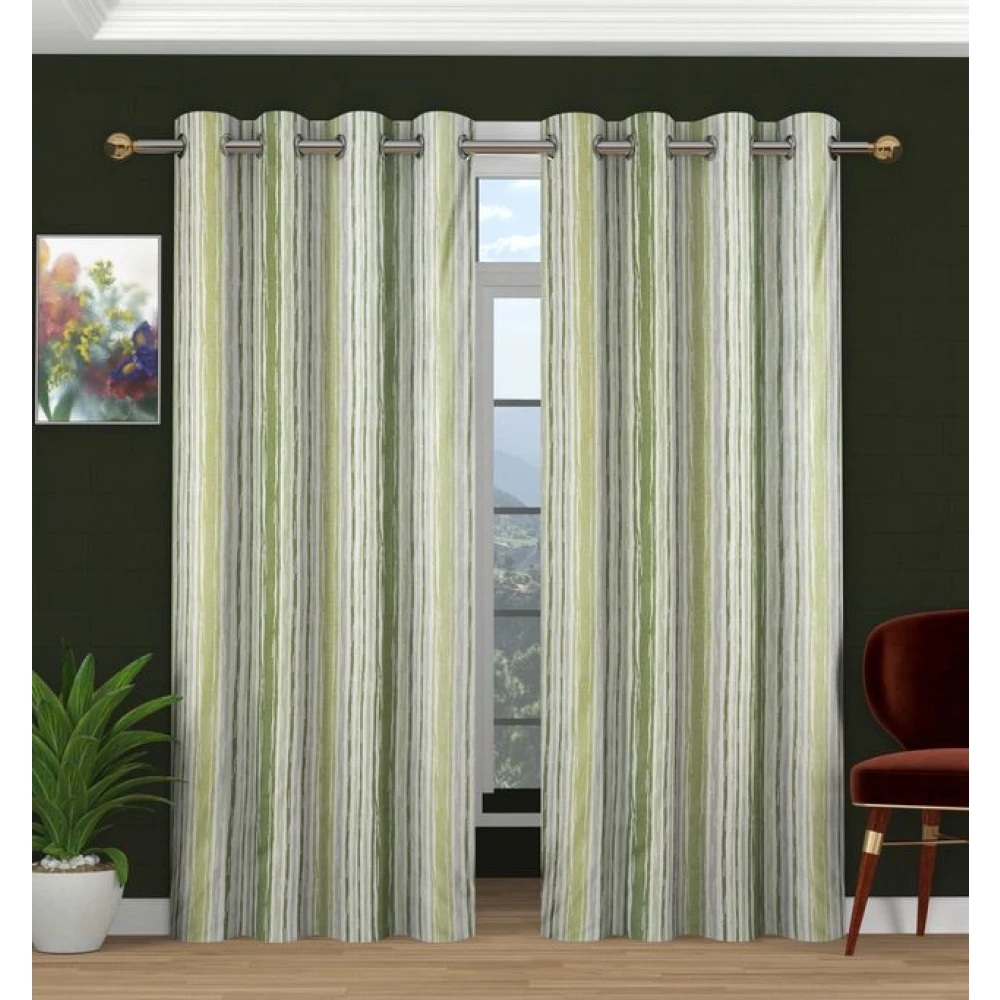 Premium Decorative Window Drapes Sky Green