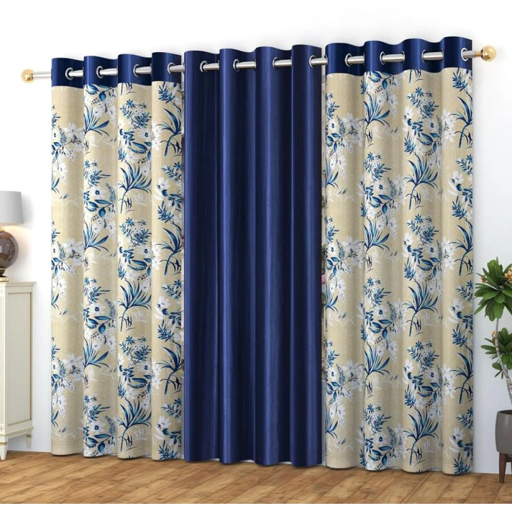 Designer Room Darkening Polyester Window Curtains for Living Room Window