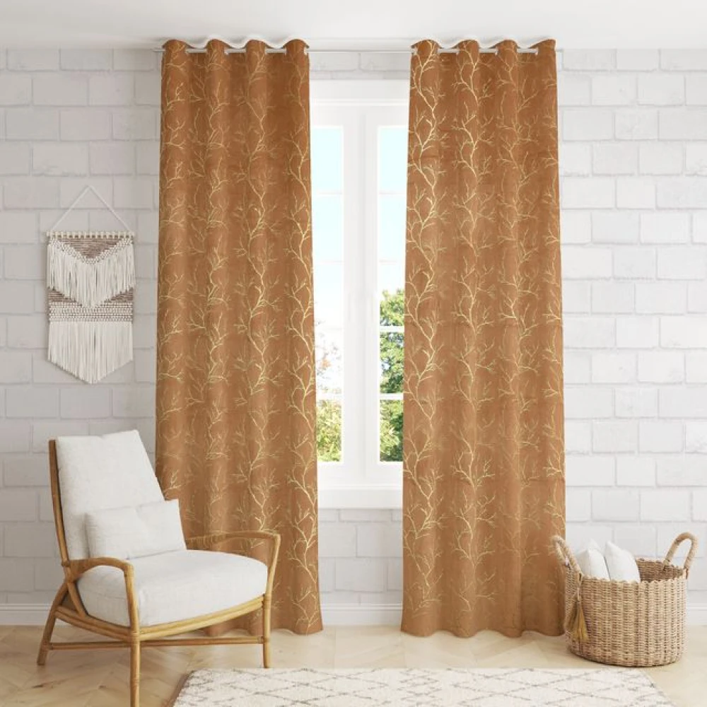 Luxury Room Darkening Polyester Window Curtains for Home Decor