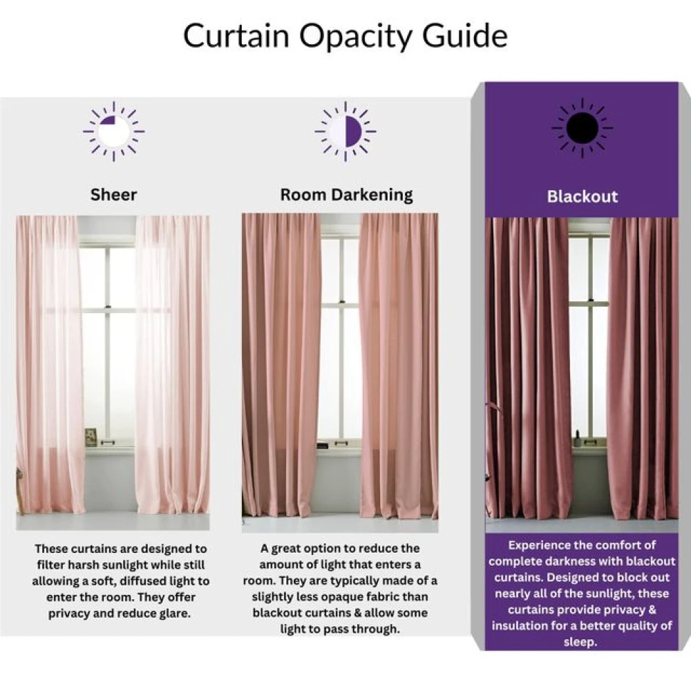Stylish Room Darkening Polyester Window Curtains for Home Decor