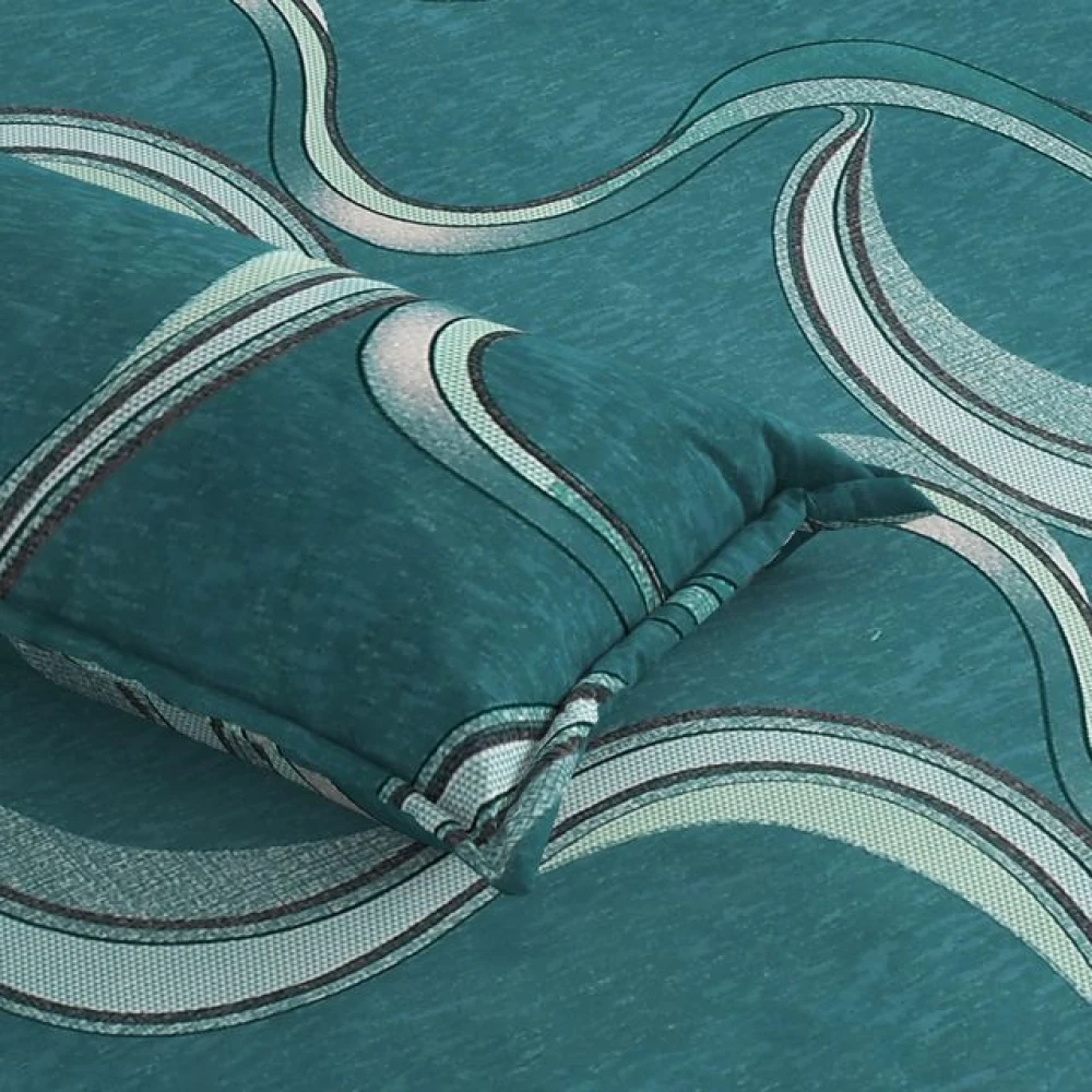 Glace Cotton Double Bed Fitted Bedding Set with 2 Pillow Covers