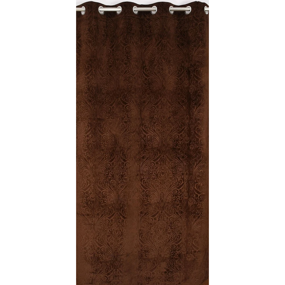 Classic Room Darkening Polyester Window Curtains for Office Window in brown shade