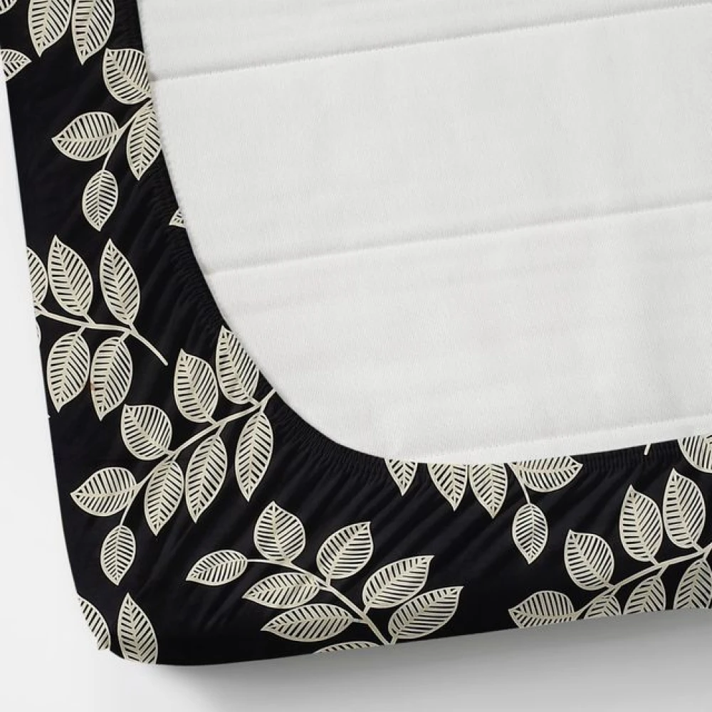 Glace Cotton Fitted Bedsheet for Double Bed with 2 Pillow Covers