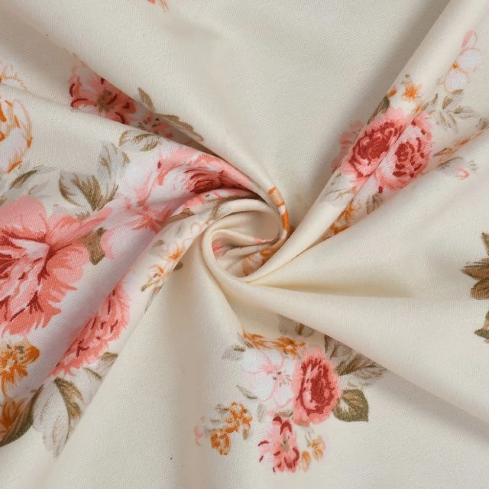 Premium Double Bed Glace Cotton Fitted Sheet with 2 Pillow Covers