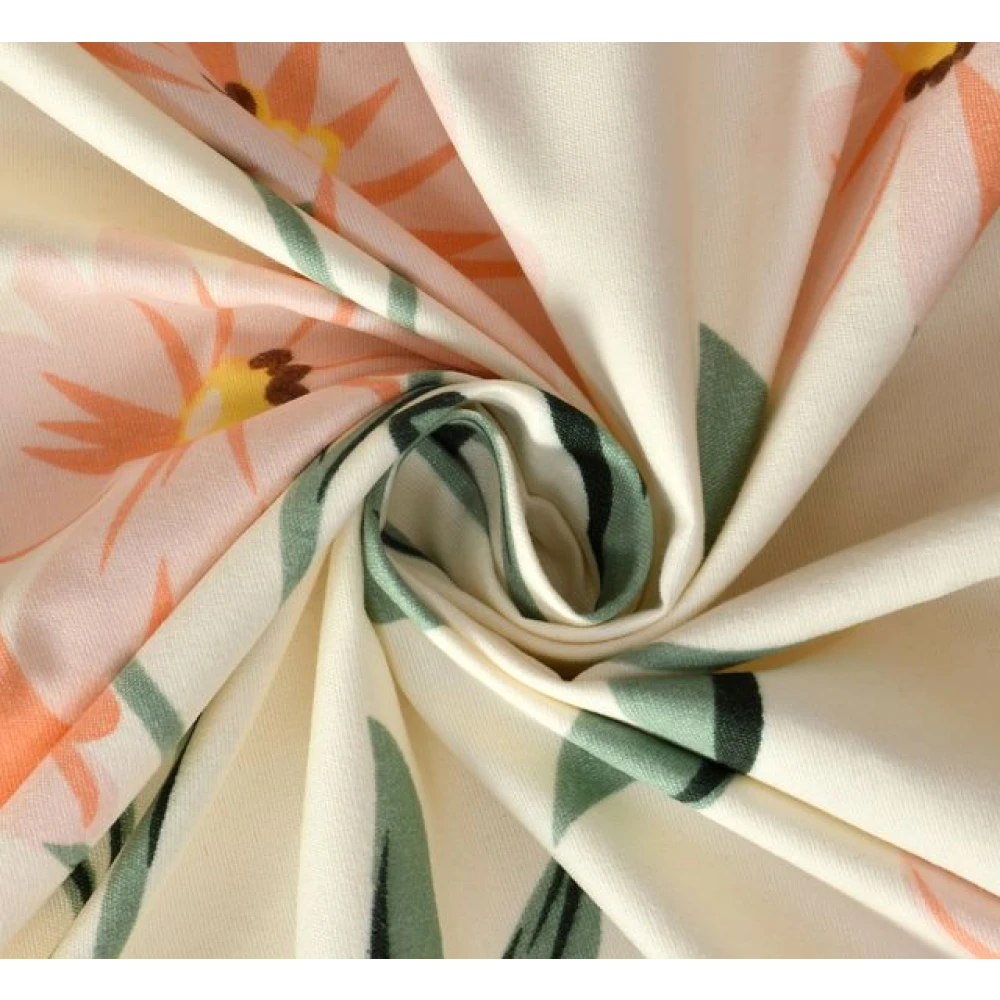 Luxury Glace Cotton Double Bed Bedsheet Set with 2 Pillow Covers