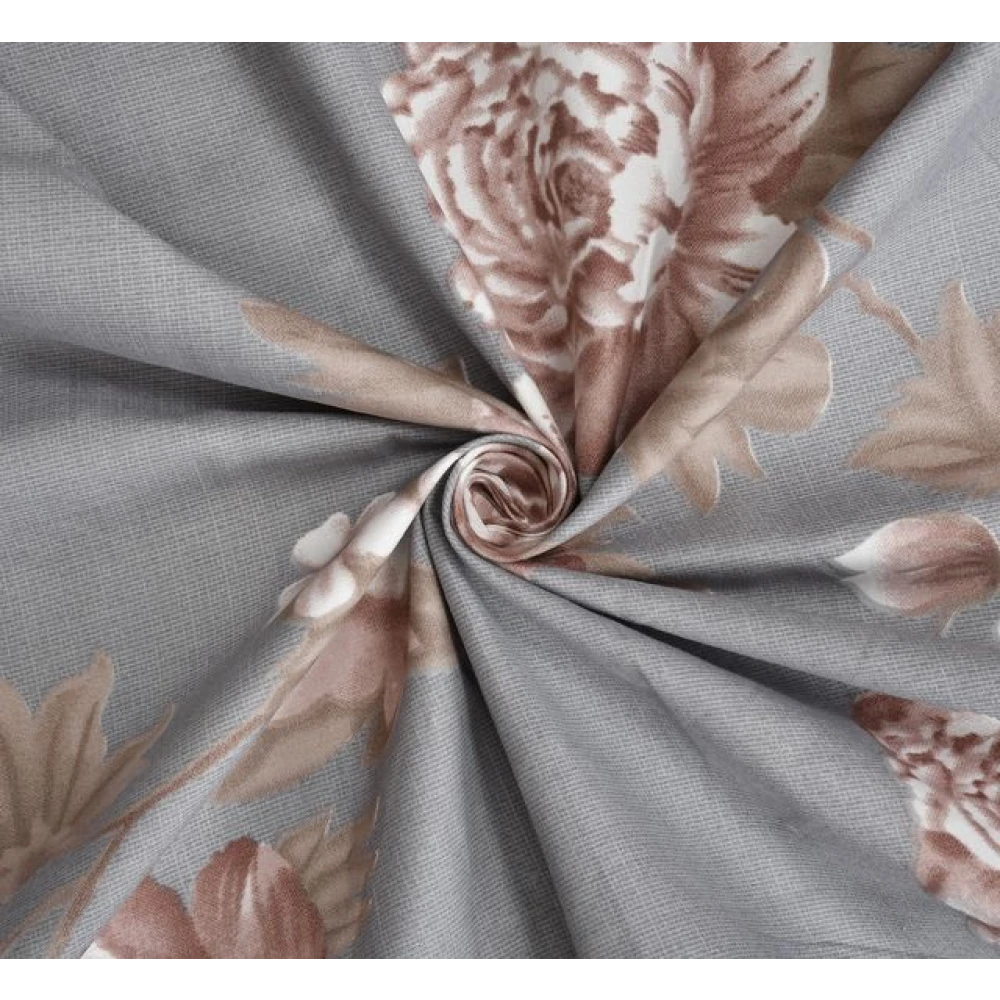 Comfort Glace Cotton Fitted Bedsheet for Double Bed with 2 Pillow Covers