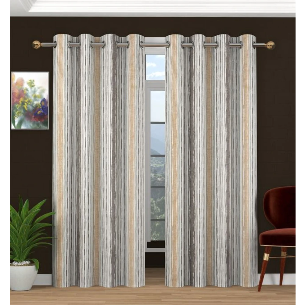 Premium Decorative Window Drapes Sky Brown