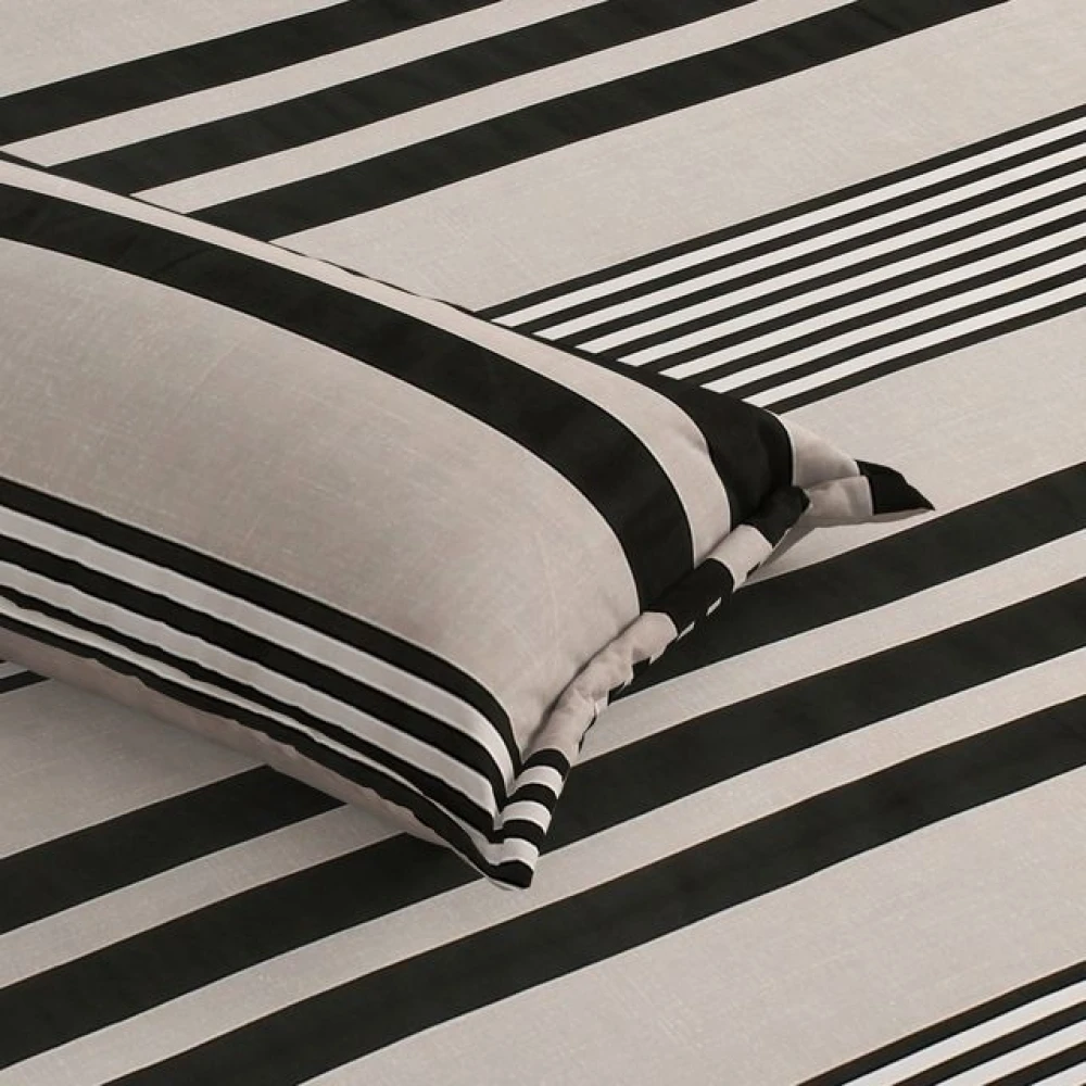 Luxury Double Bed Glace Cotton Sheet Set with 2 Pillow Covers