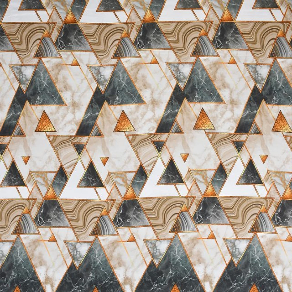 Printed Glace Cotton Fitted Bedsheet for Double Bed with Pillow Covers