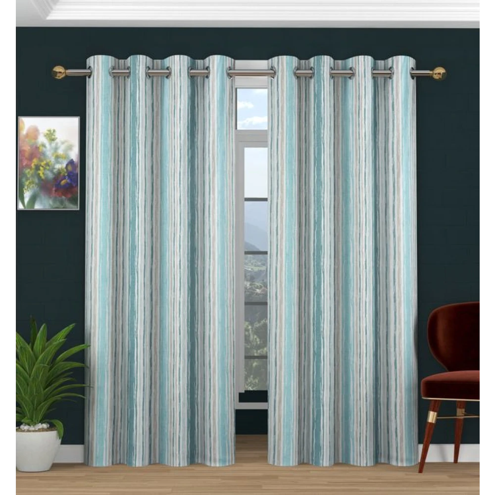 Premium Decorative Window Drapes Sky blue