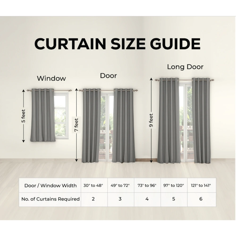 Designer Room Darkening Polyester Window Curtains