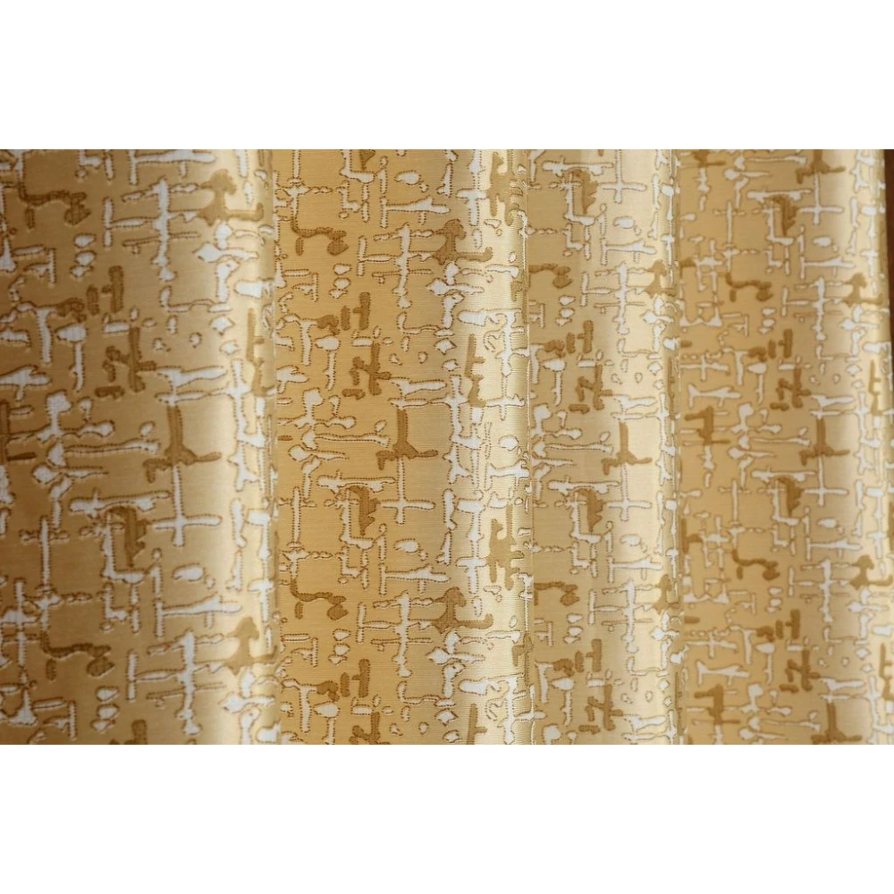 Premium Room Darkening Polyester Window Curtains for Balcony Door Gold