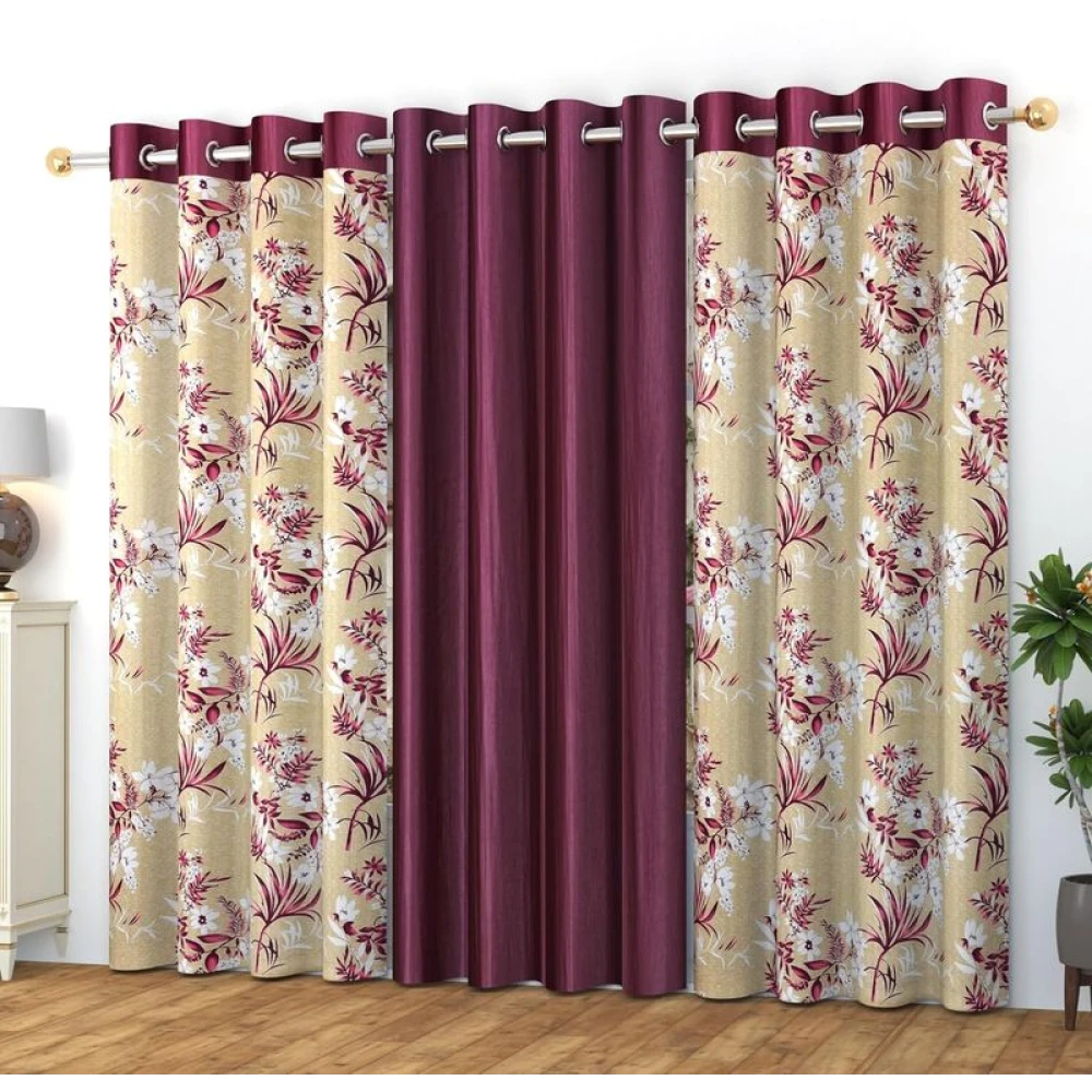 Designer Room Darkening Polyester Window Curtains for Home Window
