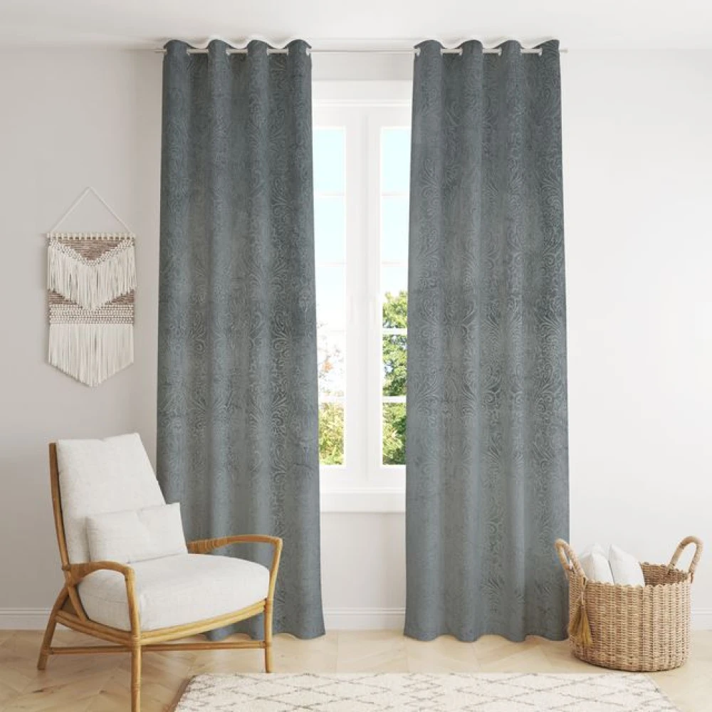 Classic Room Darkening Polyester Window Curtains for Balcony Door
