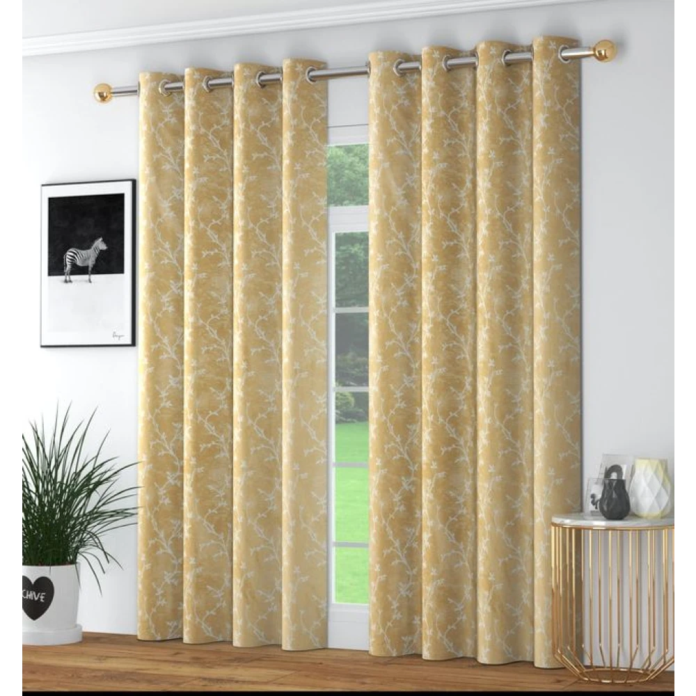 Heavy Room Darkening Polyester Window Curtains for Sliding Window