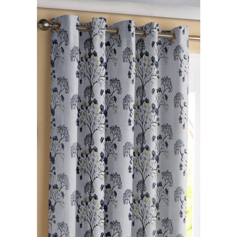 Room Darkening Polyester Window Curtains for Large Window Gray