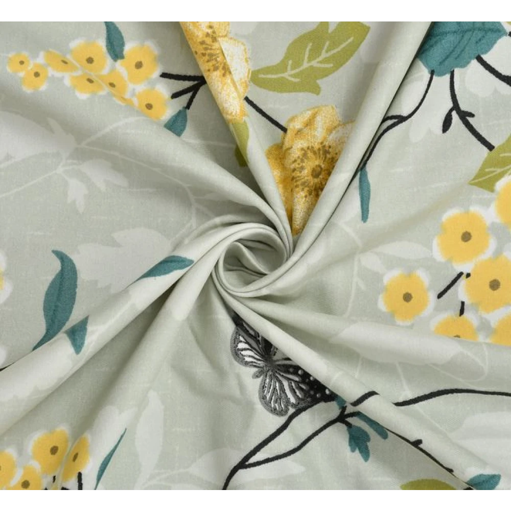 Soft Touch Glace Cotton Fitted Double Bed Sheet with 2 Pillow Covers