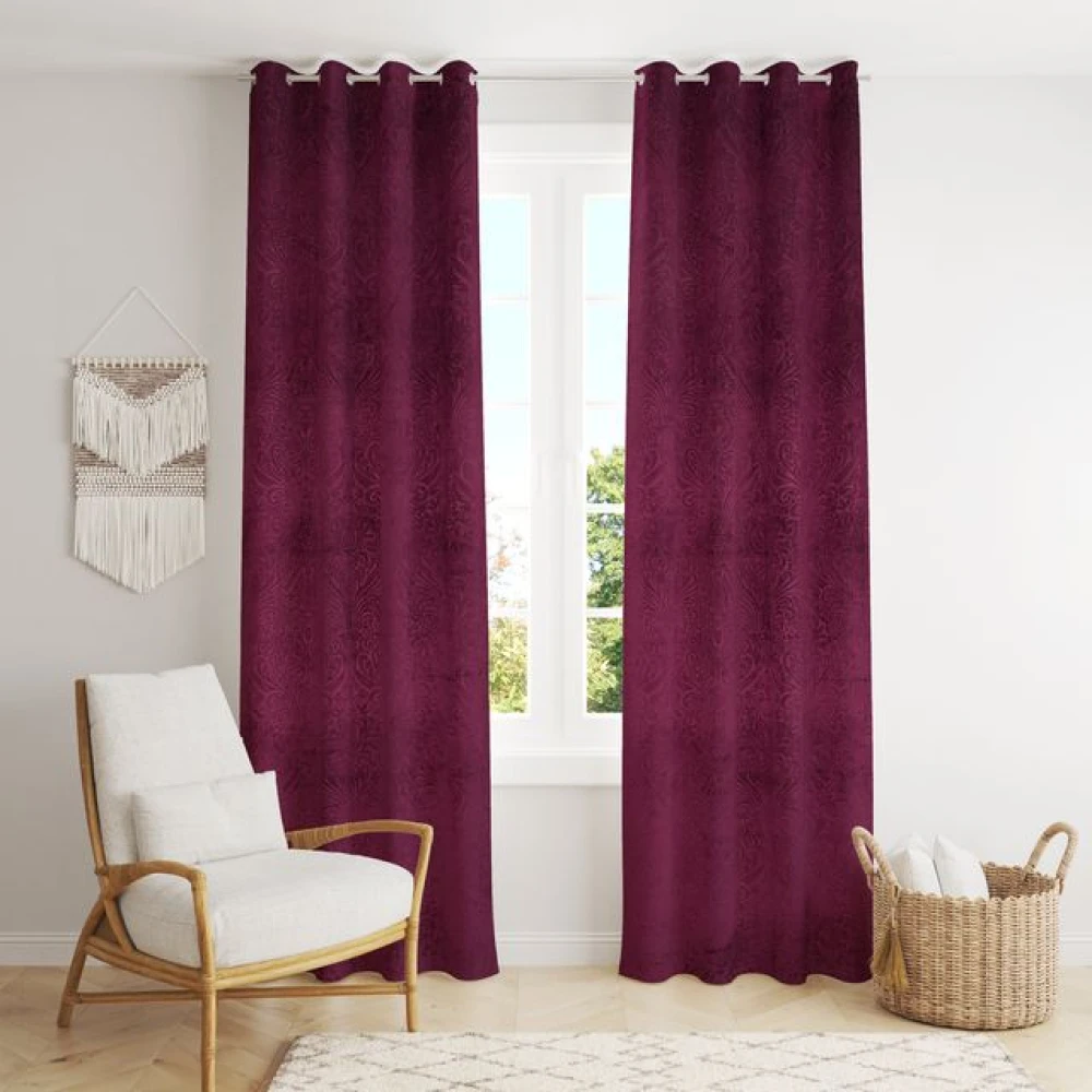 Classic Room Darkening Polyester Window Curtains for Home Decor